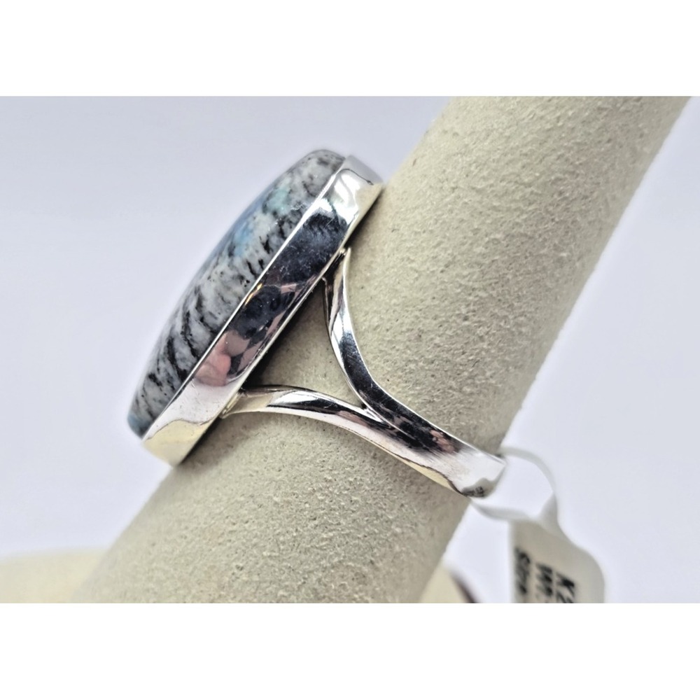 Genuine K2 Jasper Oval Sterling Silver 925 Ring Size 8.5 Handmade Southwest NWT - Picture 5 of 12